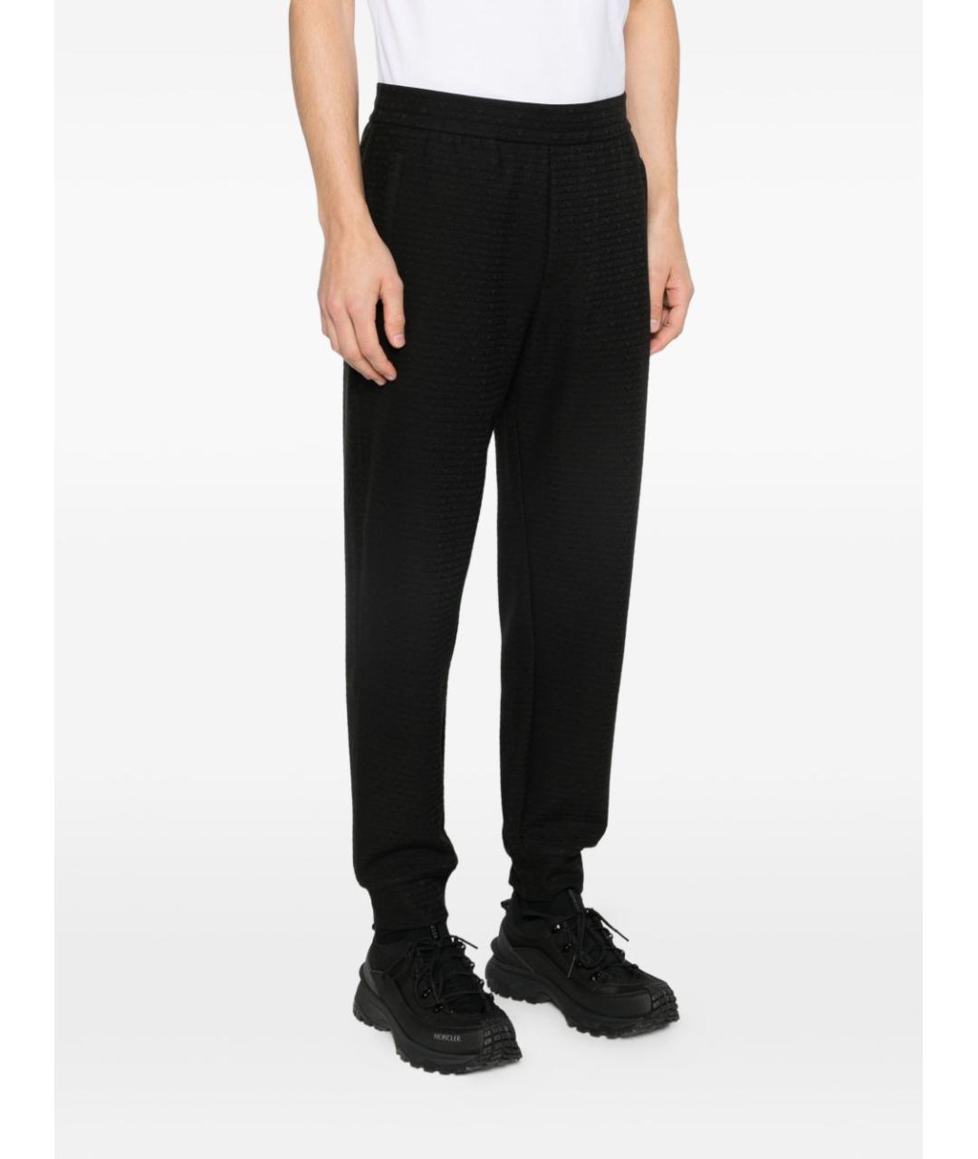 EMPORIO ARMANI Черные хлопковые повседневные брюки, фото 5