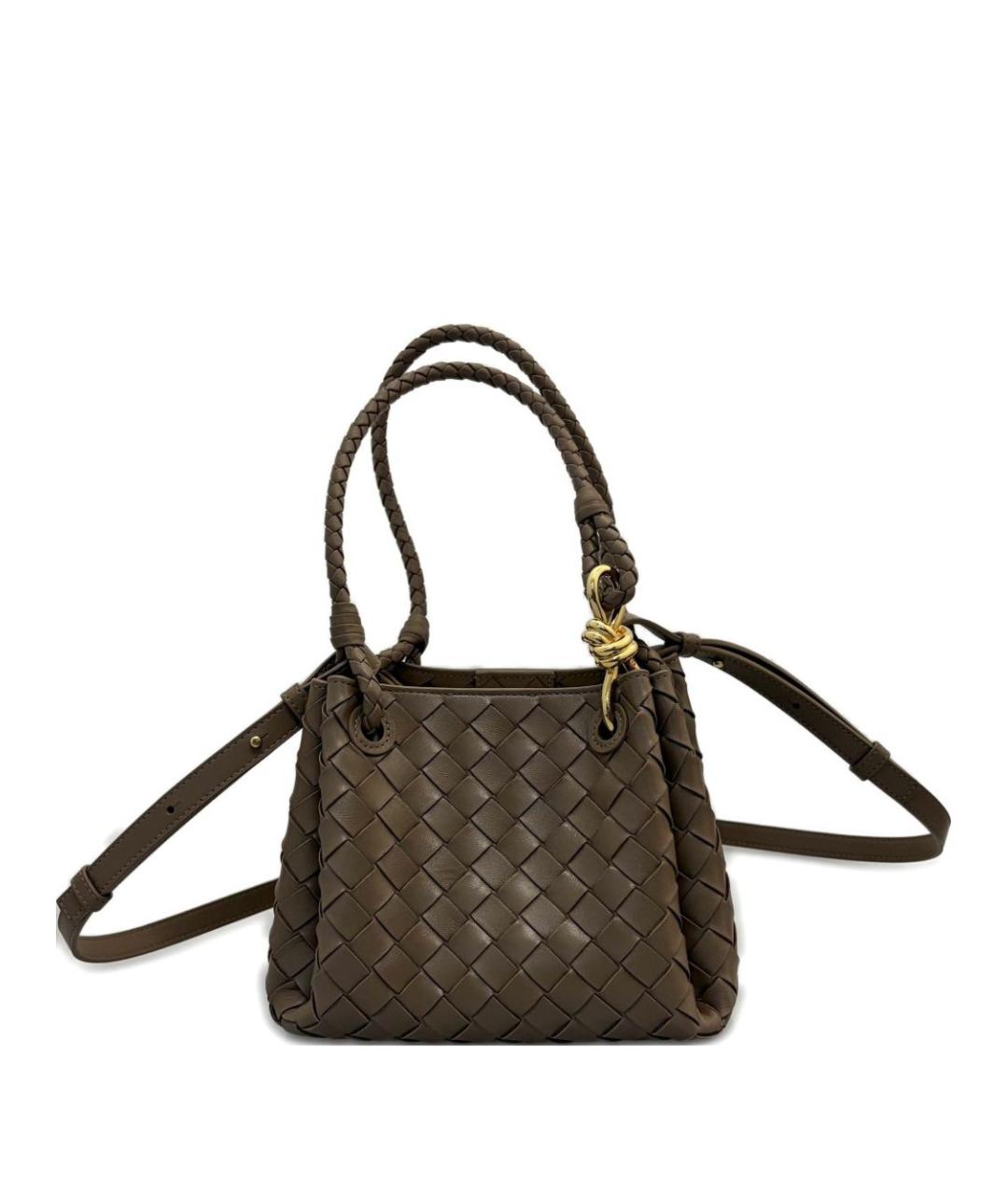 BOTTEGA VENETA Коричневая кожаная сумка тоут, фото 2