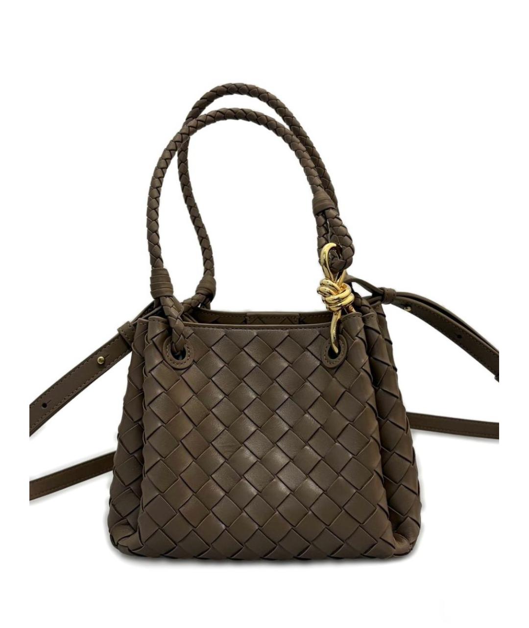 BOTTEGA VENETA Коричневая кожаная сумка тоут, фото 3