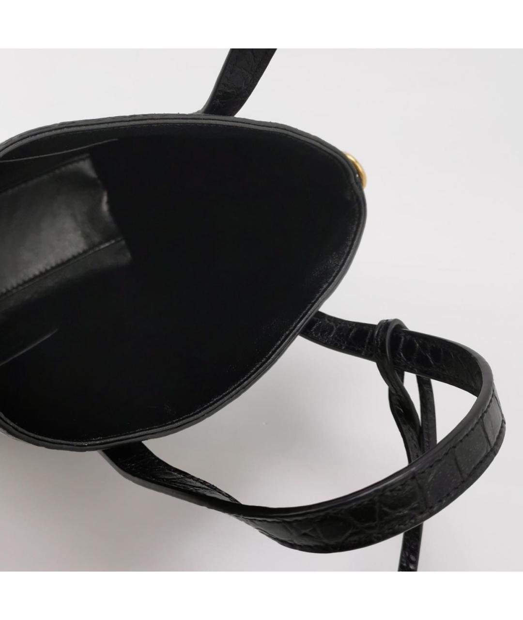 SAINT LAURENT Черная кожаная сумка через плечо, фото 6