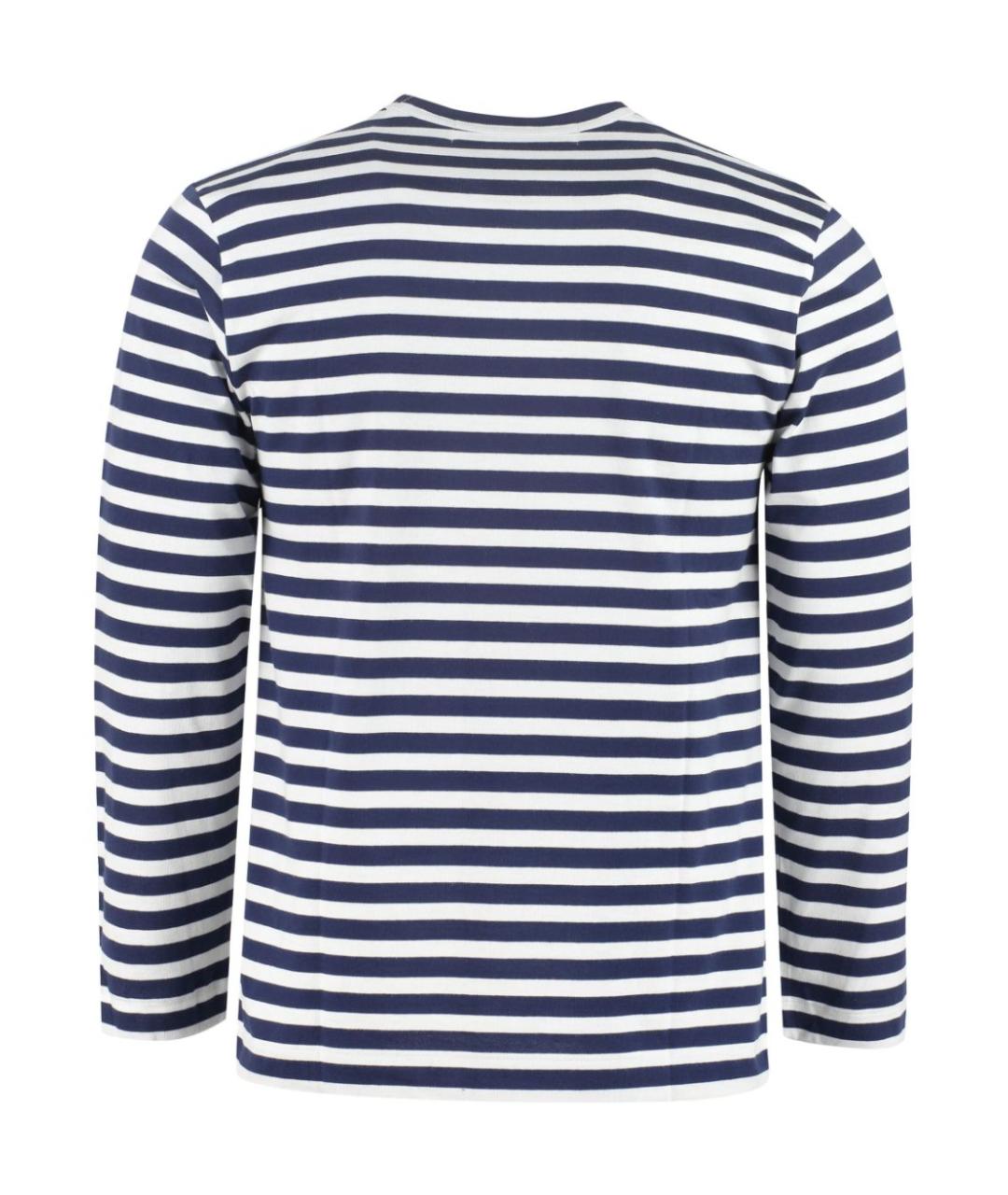 COMME DES GARÇONS Синее хлопковое поло с длинным рукавом, фото 2