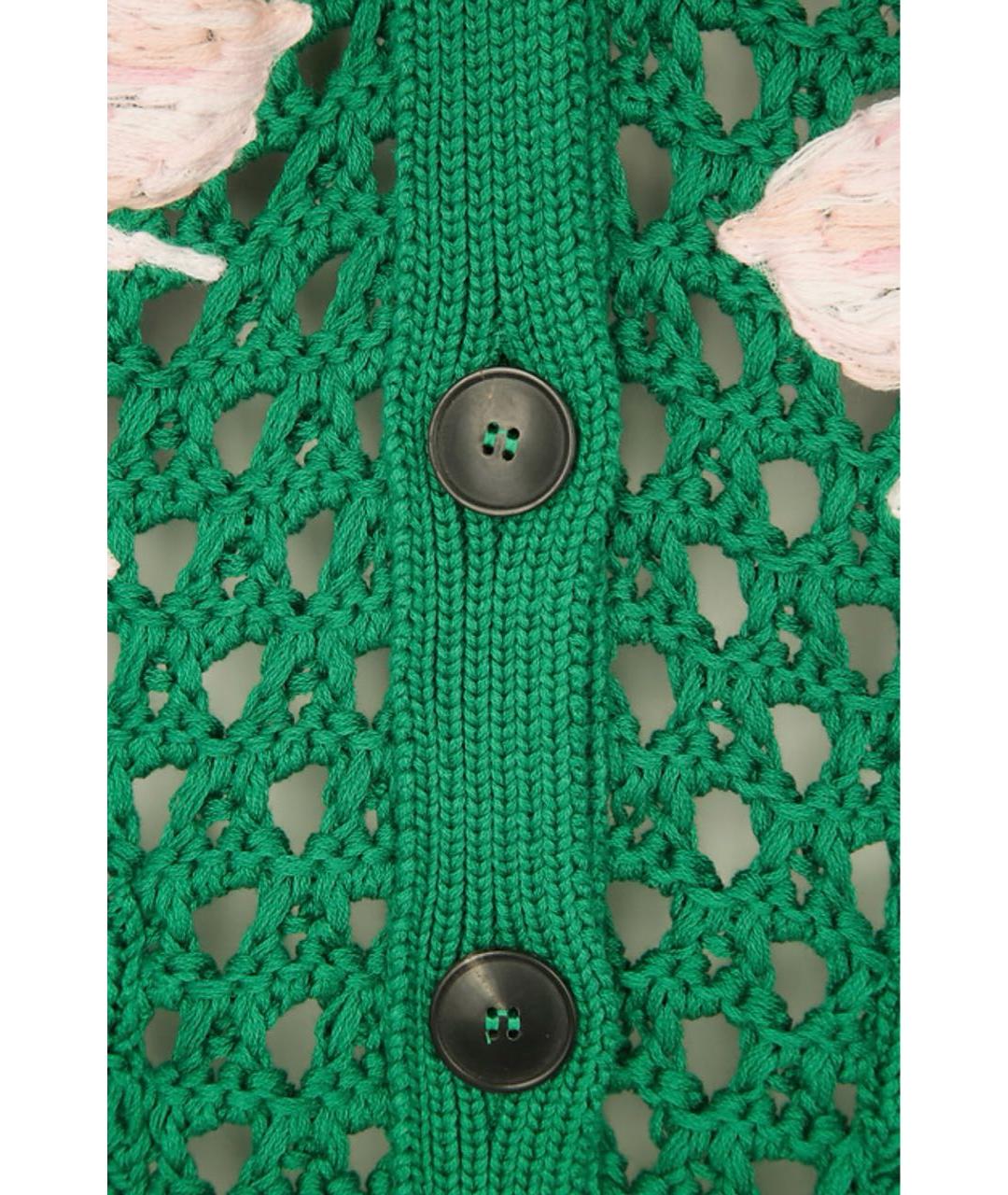 VALENTINO Зеленый хлопковый кардиган, фото 4