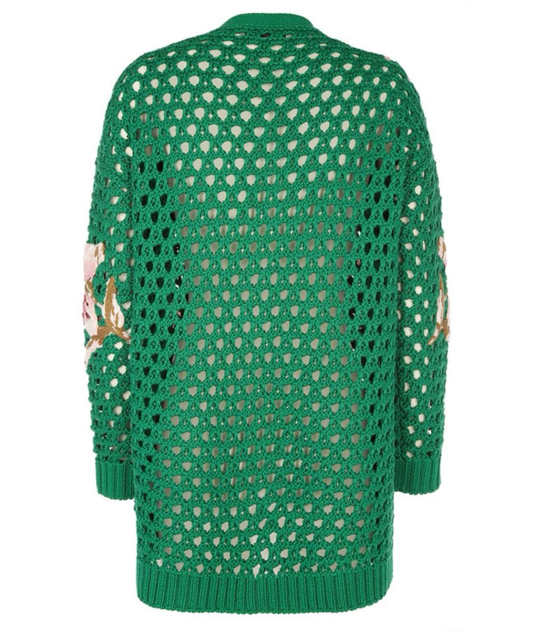 VALENTINO Зеленый хлопковый кардиган, фото 2
