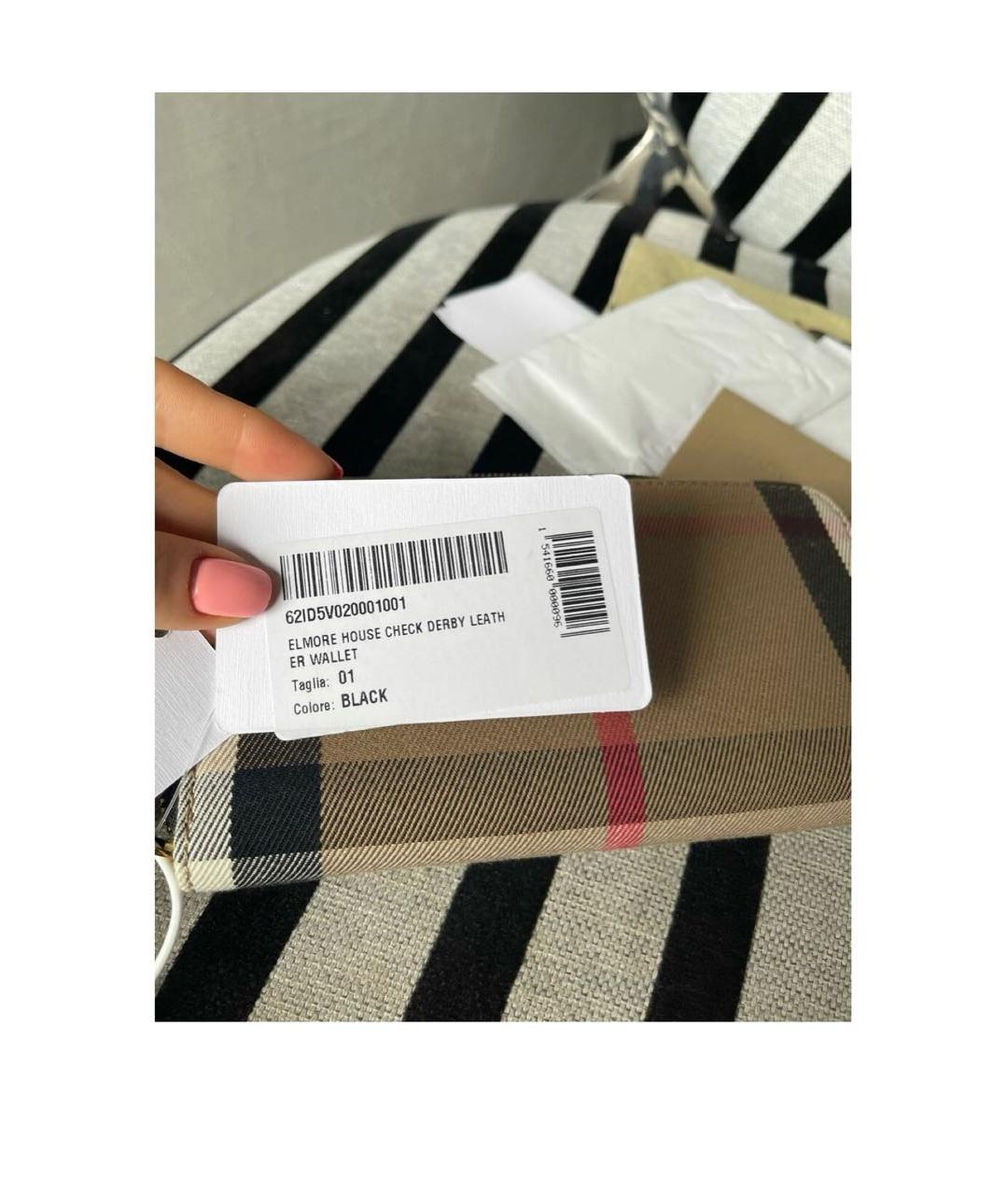 BURBERRY Коричневый кожаный кошелек, фото 5