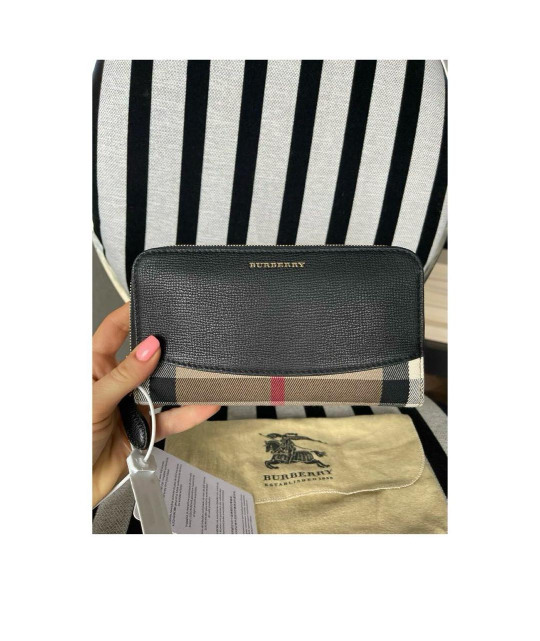 BURBERRY Коричневый кожаный кошелек, фото 2