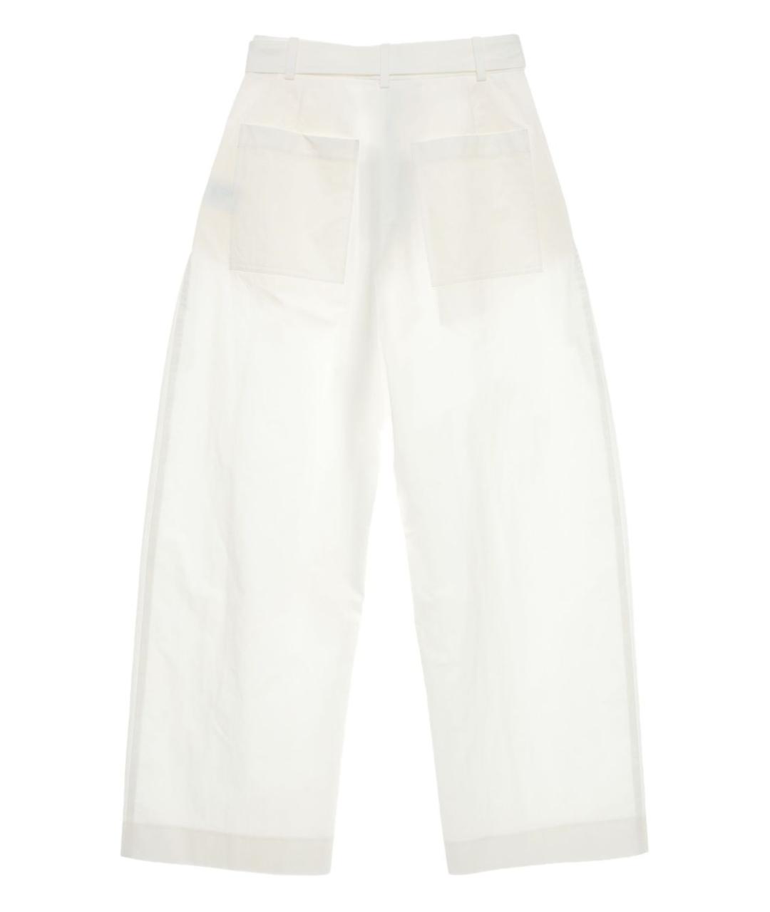 STUDIO NICHOLSON Белые хлопковые прямые брюки, фото 6