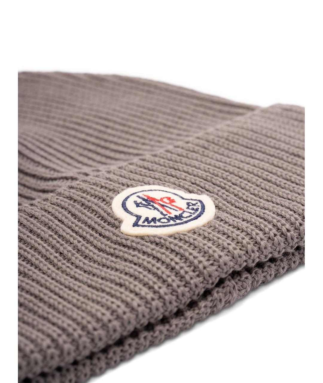 MONCLER Бежевая шерстяная шапка, фото 2