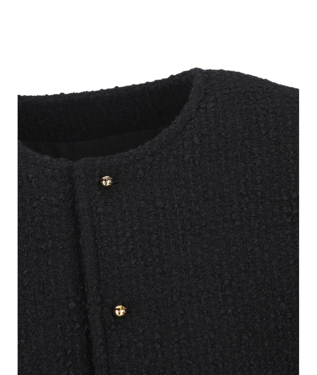 CELINE Черный шерстяной жакет/пиджак, фото 4