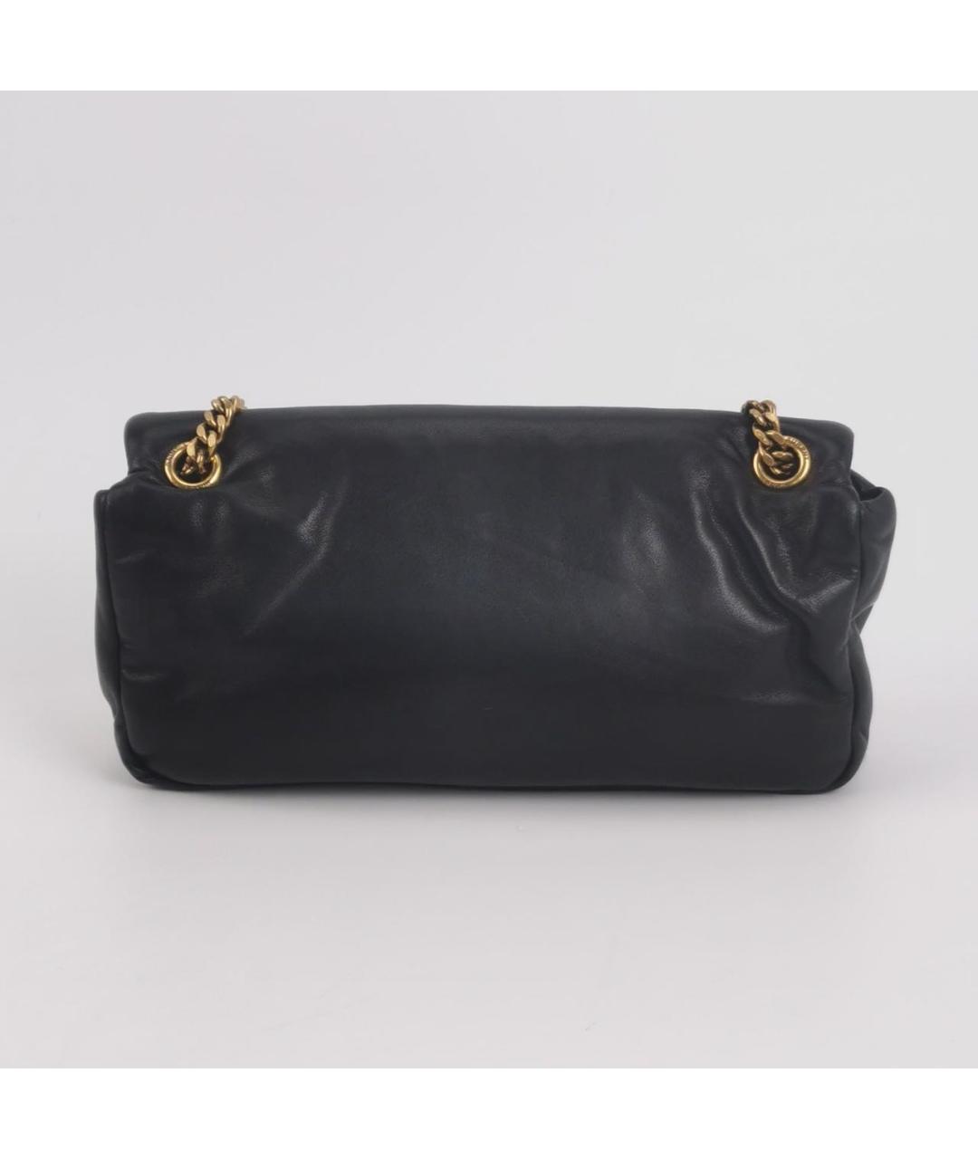 SAINT LAURENT Черная кожаная сумка тоут, фото 4