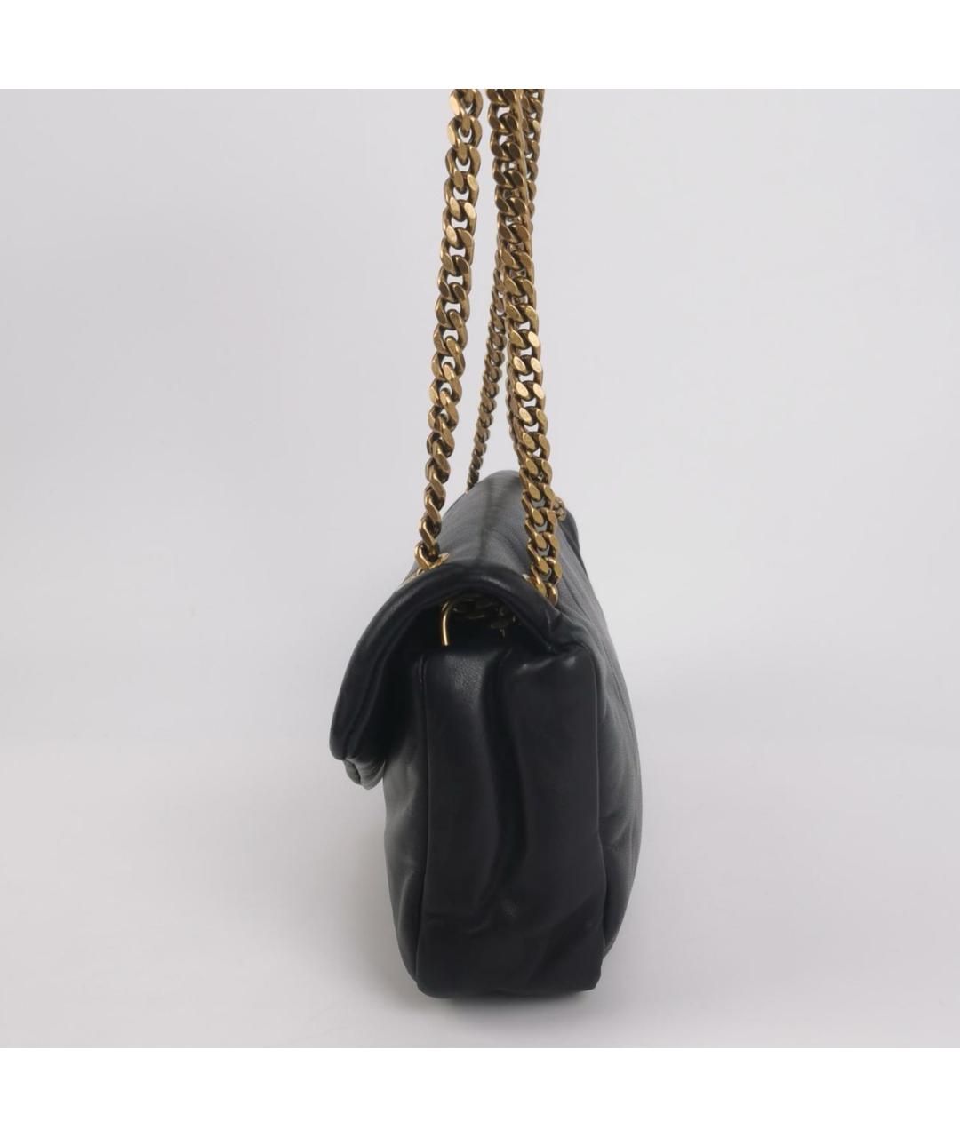 SAINT LAURENT Черная кожаная сумка тоут, фото 2