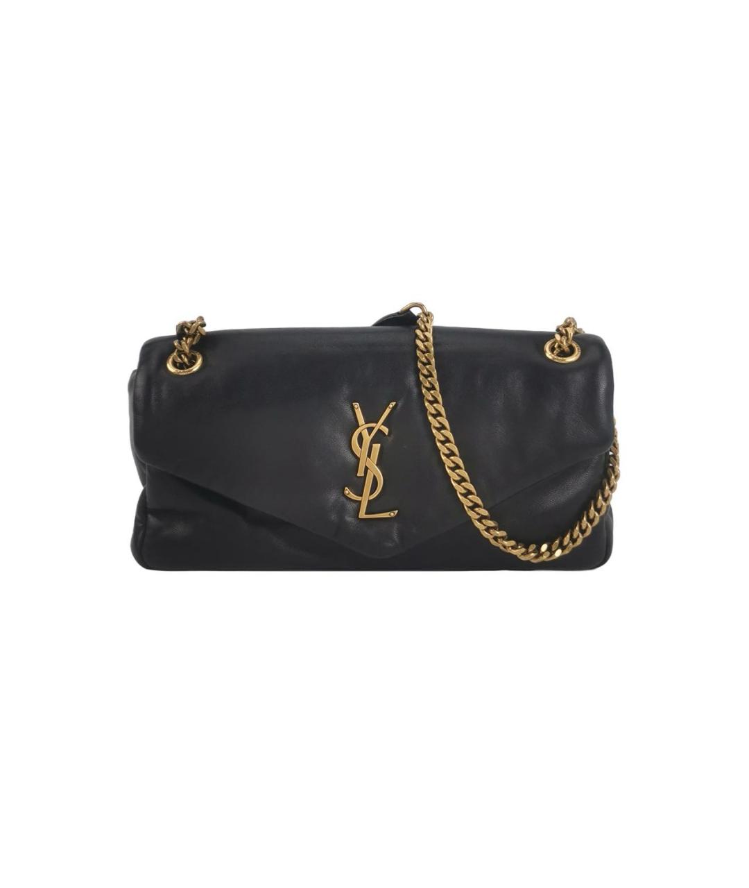 SAINT LAURENT Черная кожаная сумка тоут, фото 9