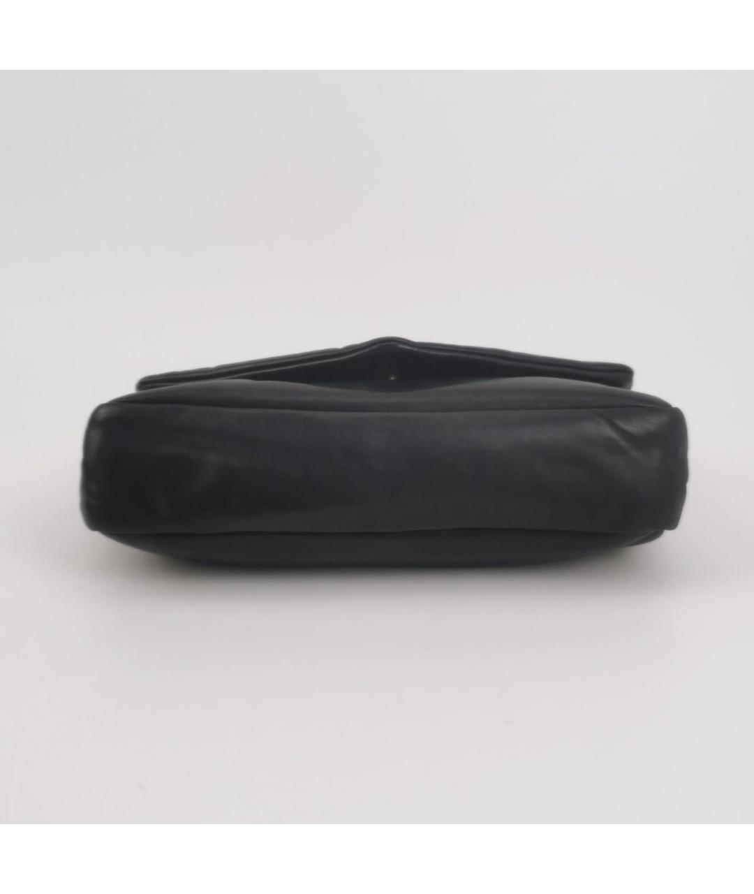 SAINT LAURENT Черная кожаная сумка тоут, фото 5