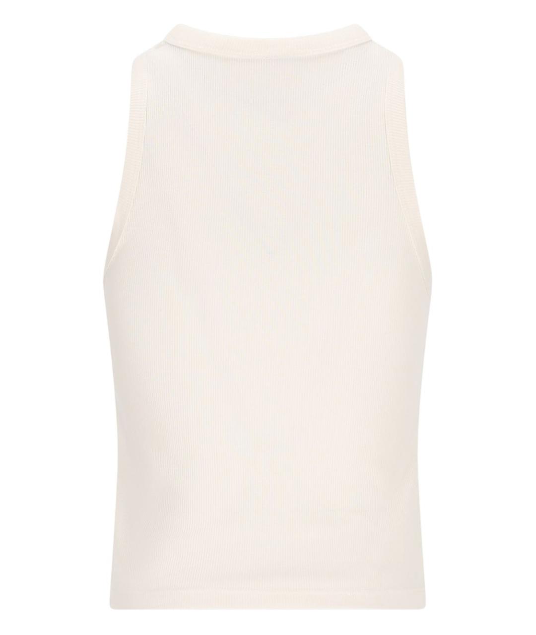 CELINE Белая хлопковая майка, фото 3