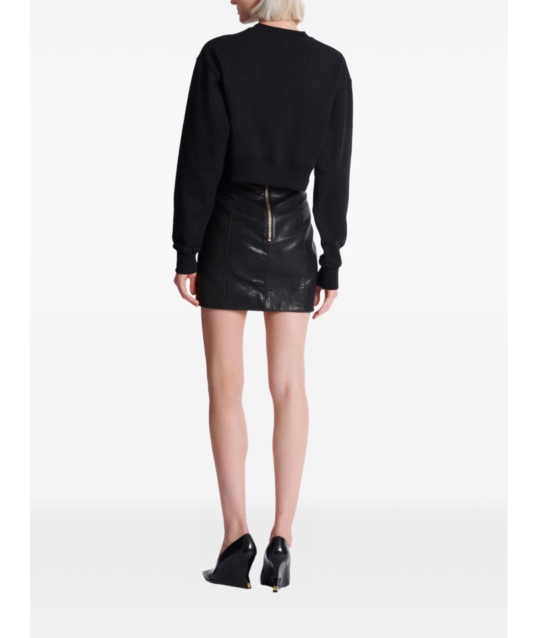 BALMAIN Черный хлопковый джемпер / свитер, фото 5