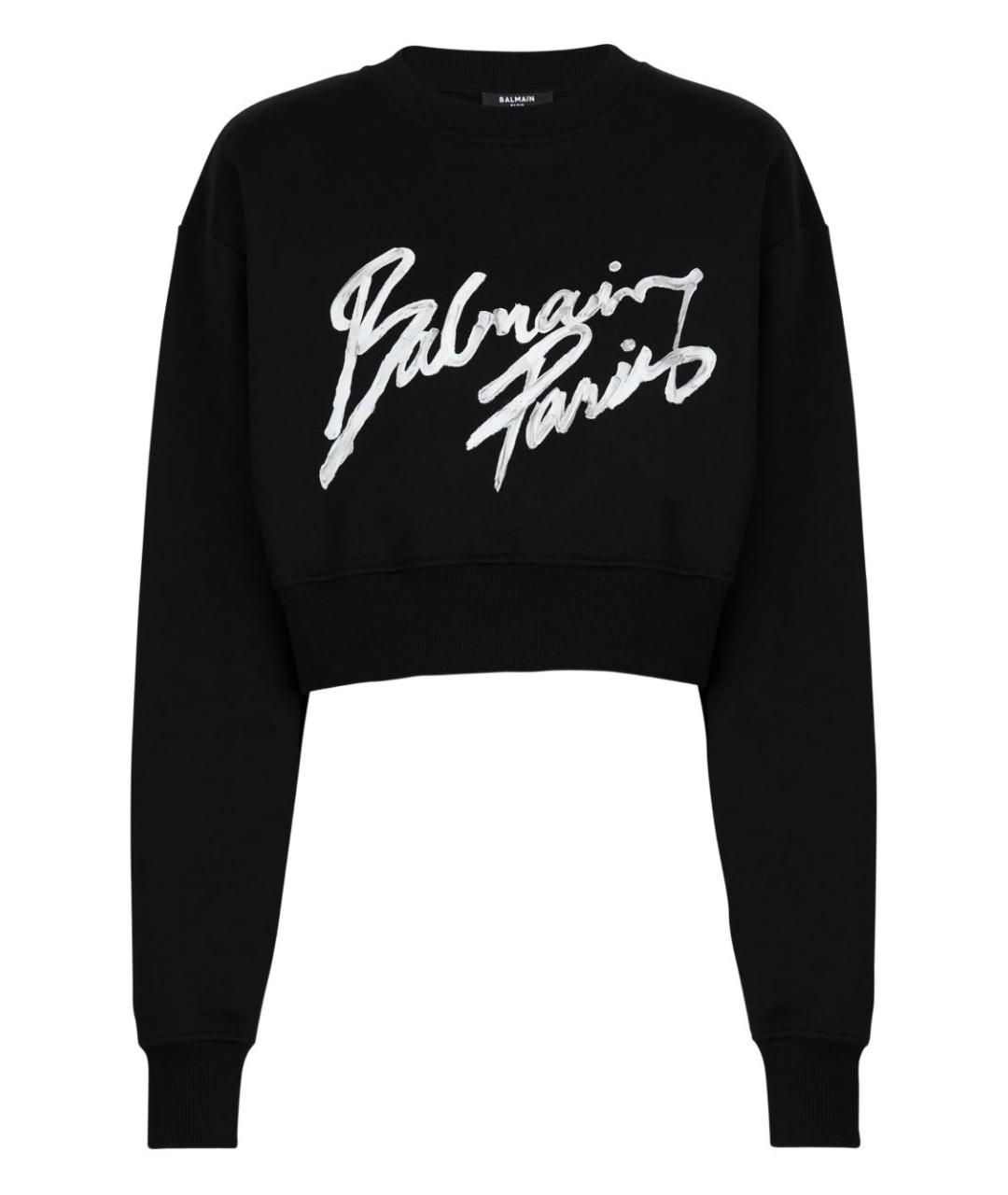 BALMAIN Черный хлопковый джемпер / свитер, фото 1