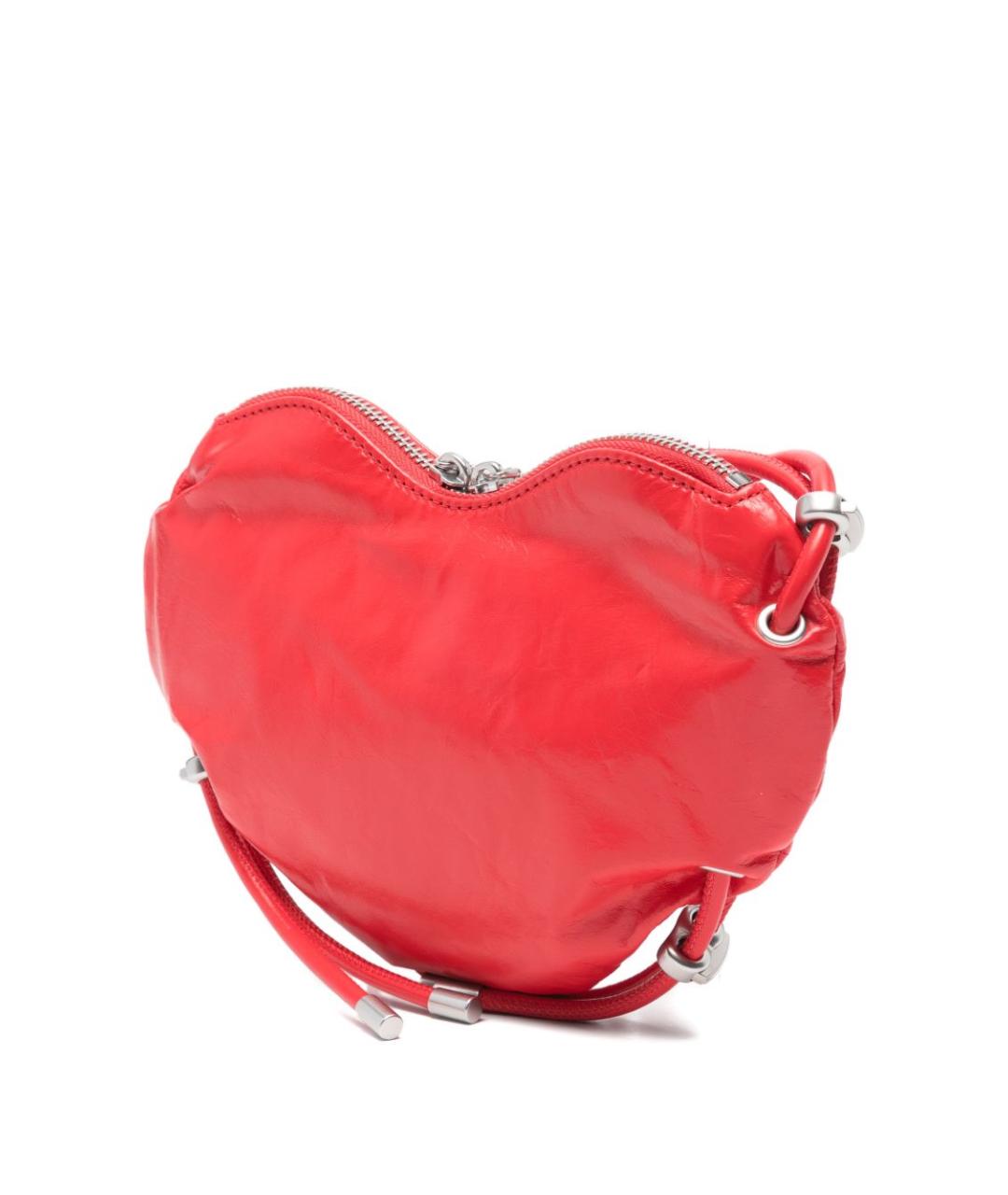 DIESEL Красная кожаная сумка через плечо, фото 2