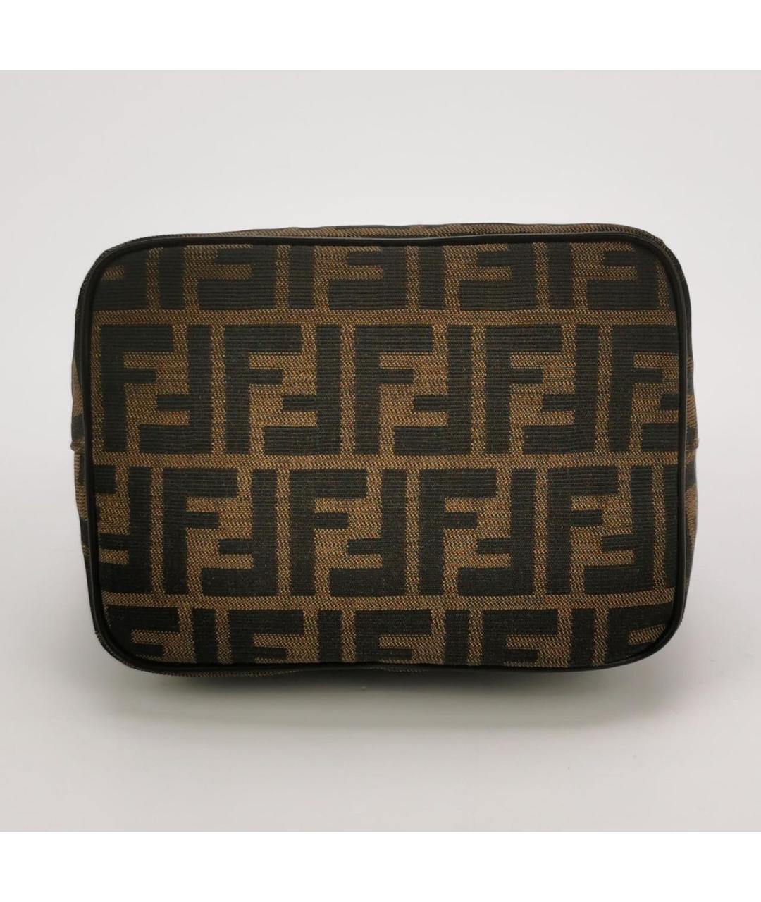 FENDI Коричневая тканевая сумка тоут, фото 5