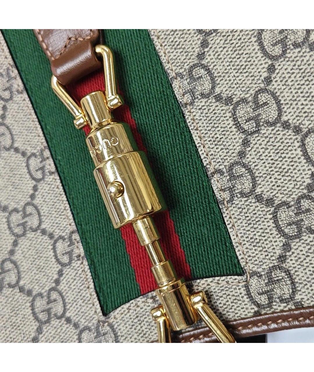 GUCCI Коричневая кожаная сумка через плечо, фото 7