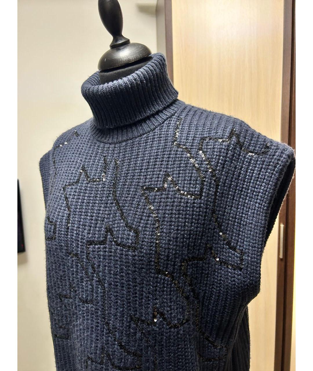 BRUNELLO CUCINELLI Синяя кашемировая жилетка, фото 3