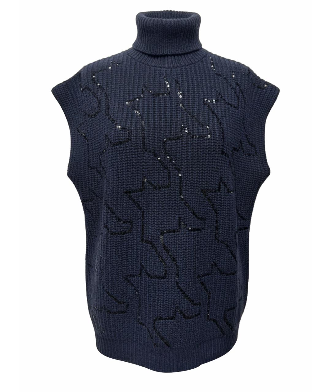 BRUNELLO CUCINELLI Синяя кашемировая жилетка, фото 1