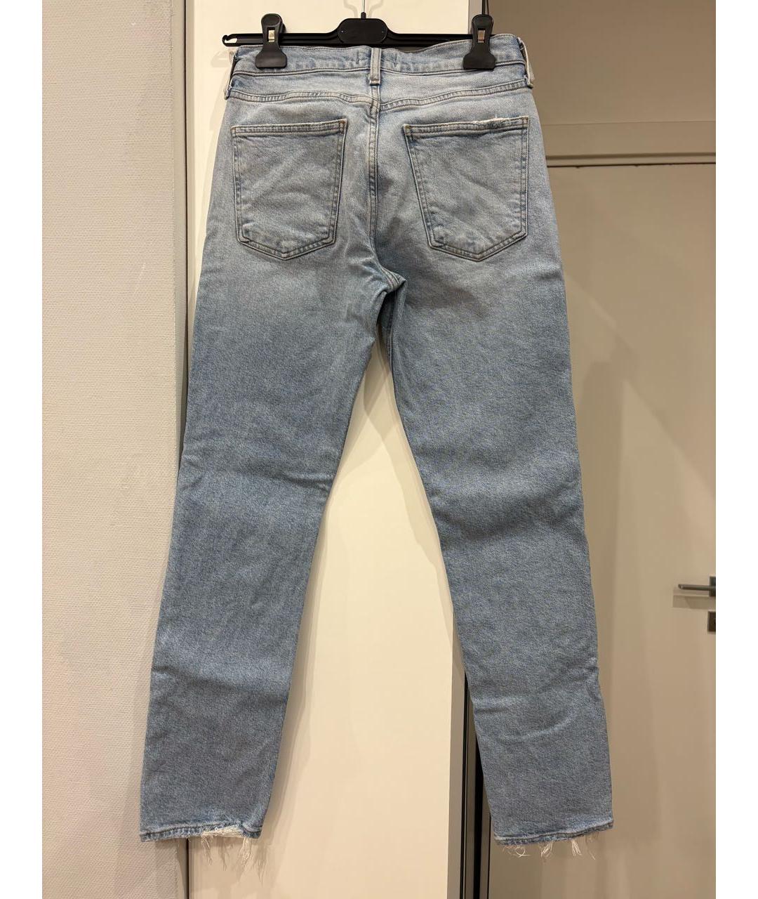 AGOLDE Голубые хлопковые прямые джинсы, фото 3