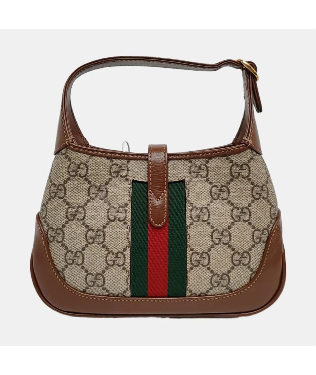 GUCCI Коричневая кожаная сумка через плечо, фото 4