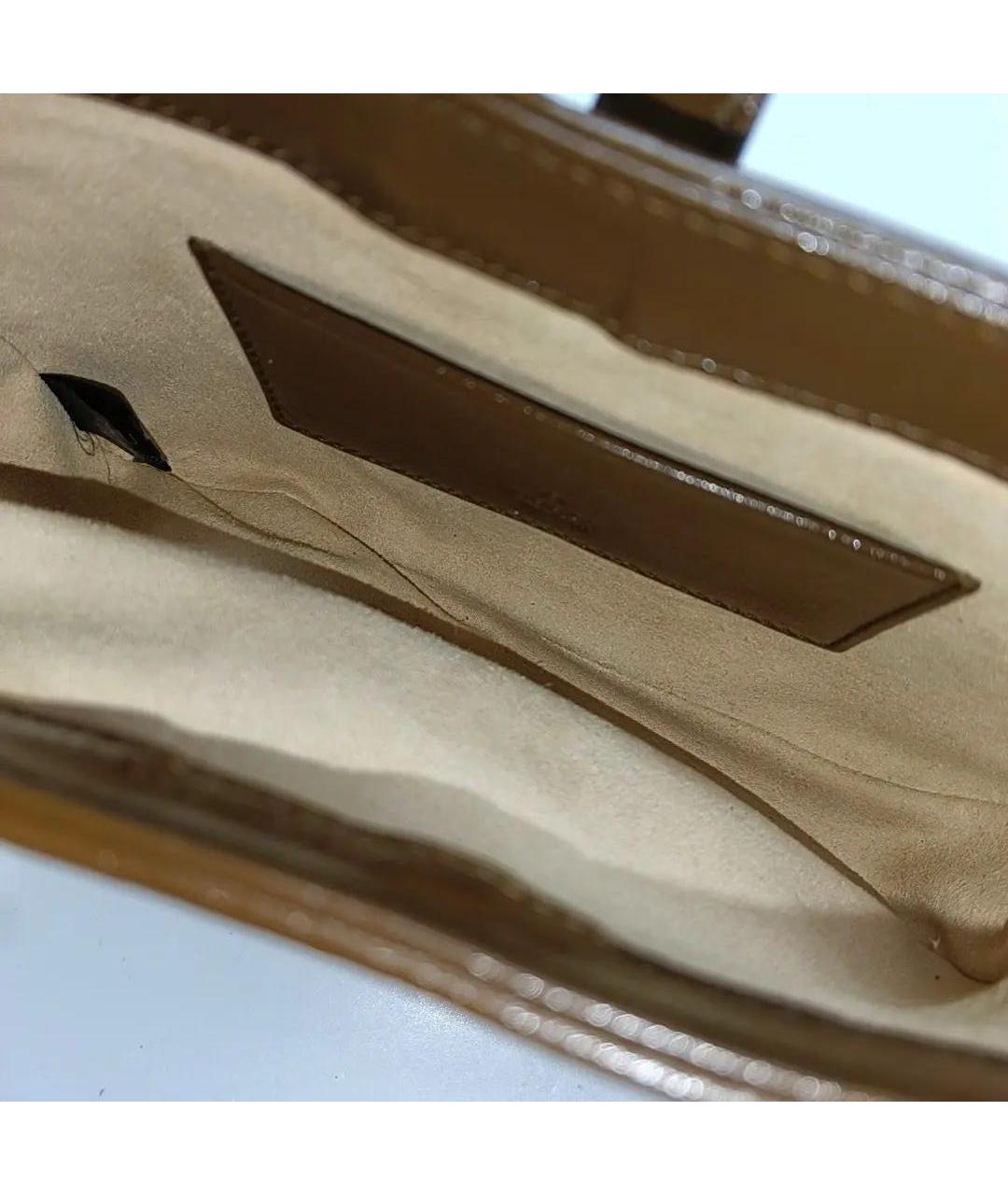 GUCCI Коричневая кожаная сумка через плечо, фото 6