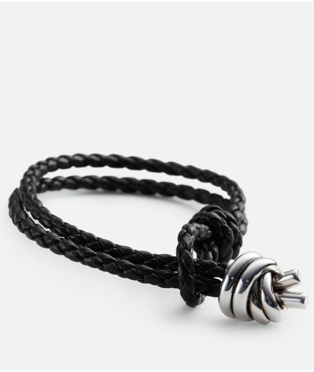 BOTTEGA VENETA Коричневый кожаный браслет, фото 3