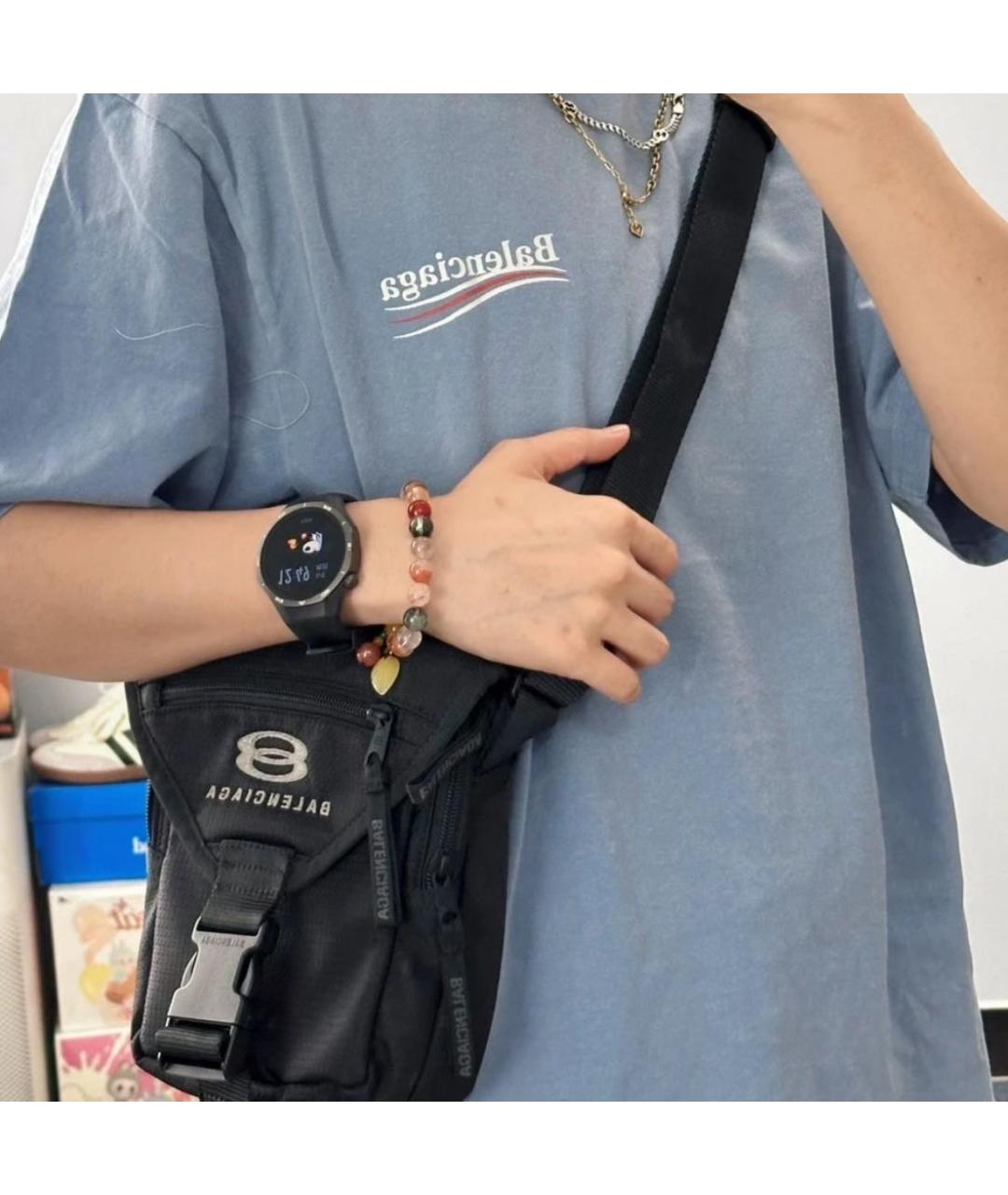 BALENCIAGA Черная барсетка, фото 4