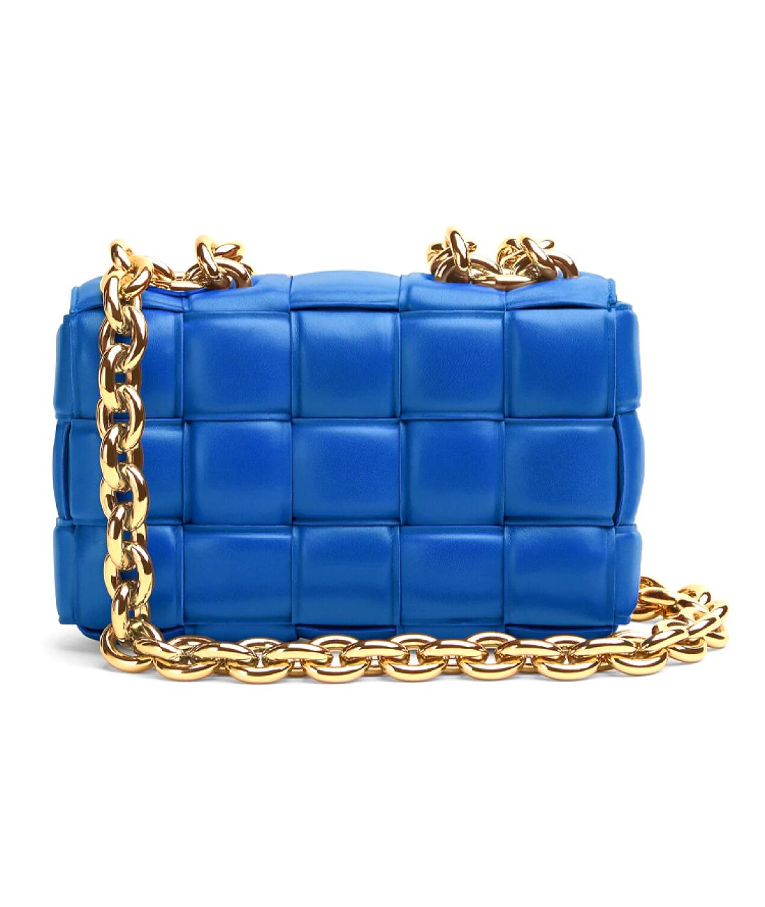 BOTTEGA VENETA Синяя кожаная сумка через плечо, фото 3