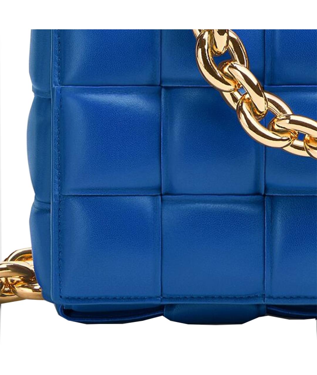 BOTTEGA VENETA Синяя кожаная сумка через плечо, фото 5