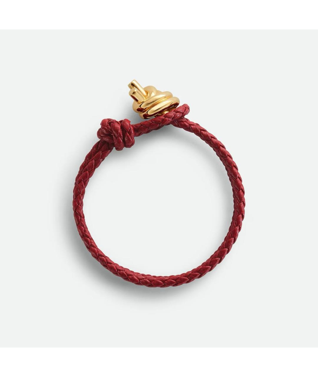 BOTTEGA VENETA Красный кожаный браслет, фото 3