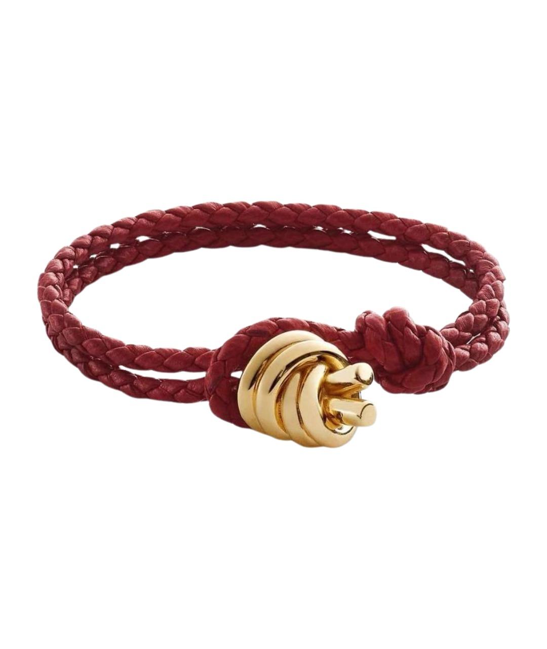 BOTTEGA VENETA Красный кожаный браслет, фото 1