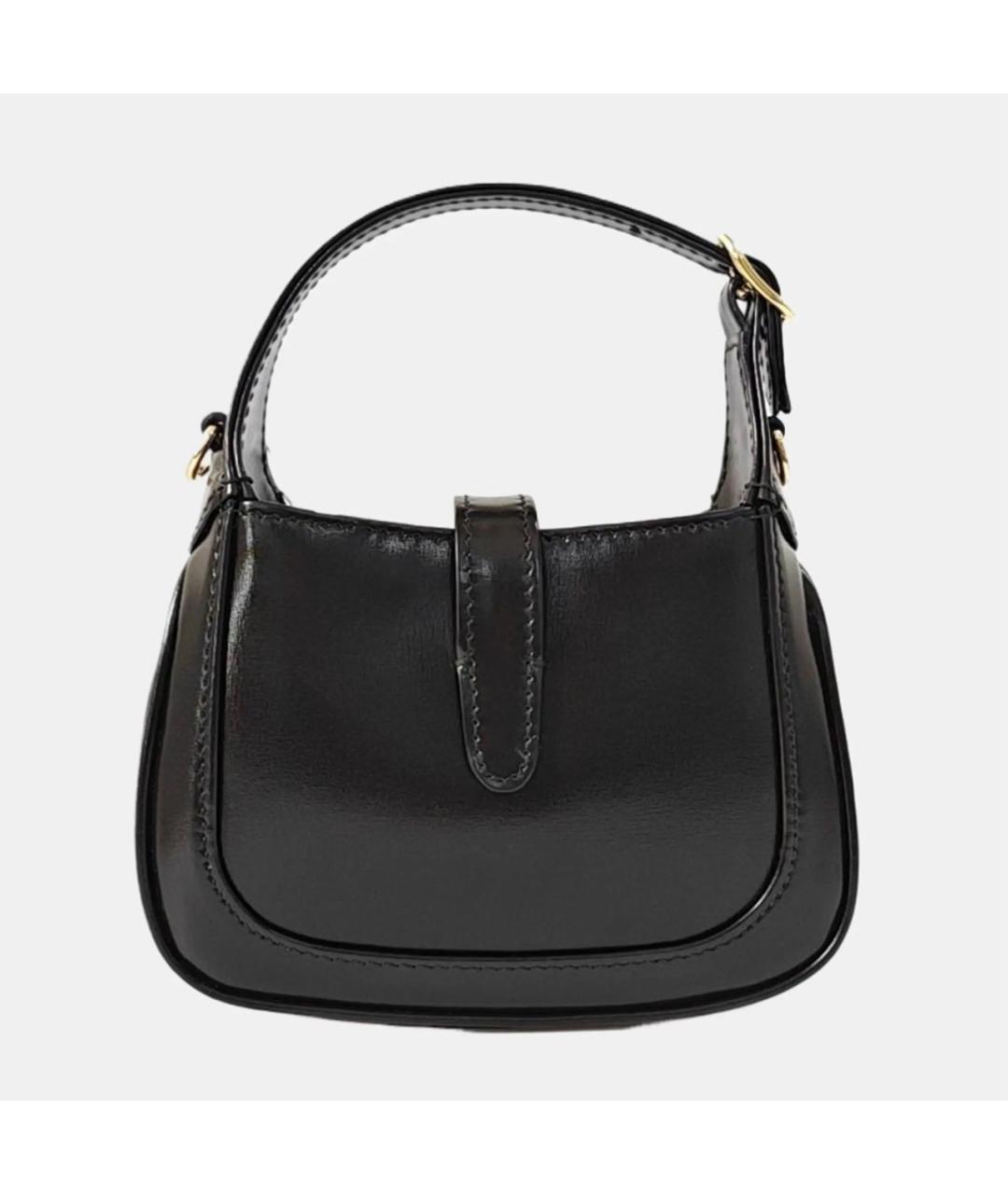 GUCCI Черная кожаная сумка через плечо, фото 4