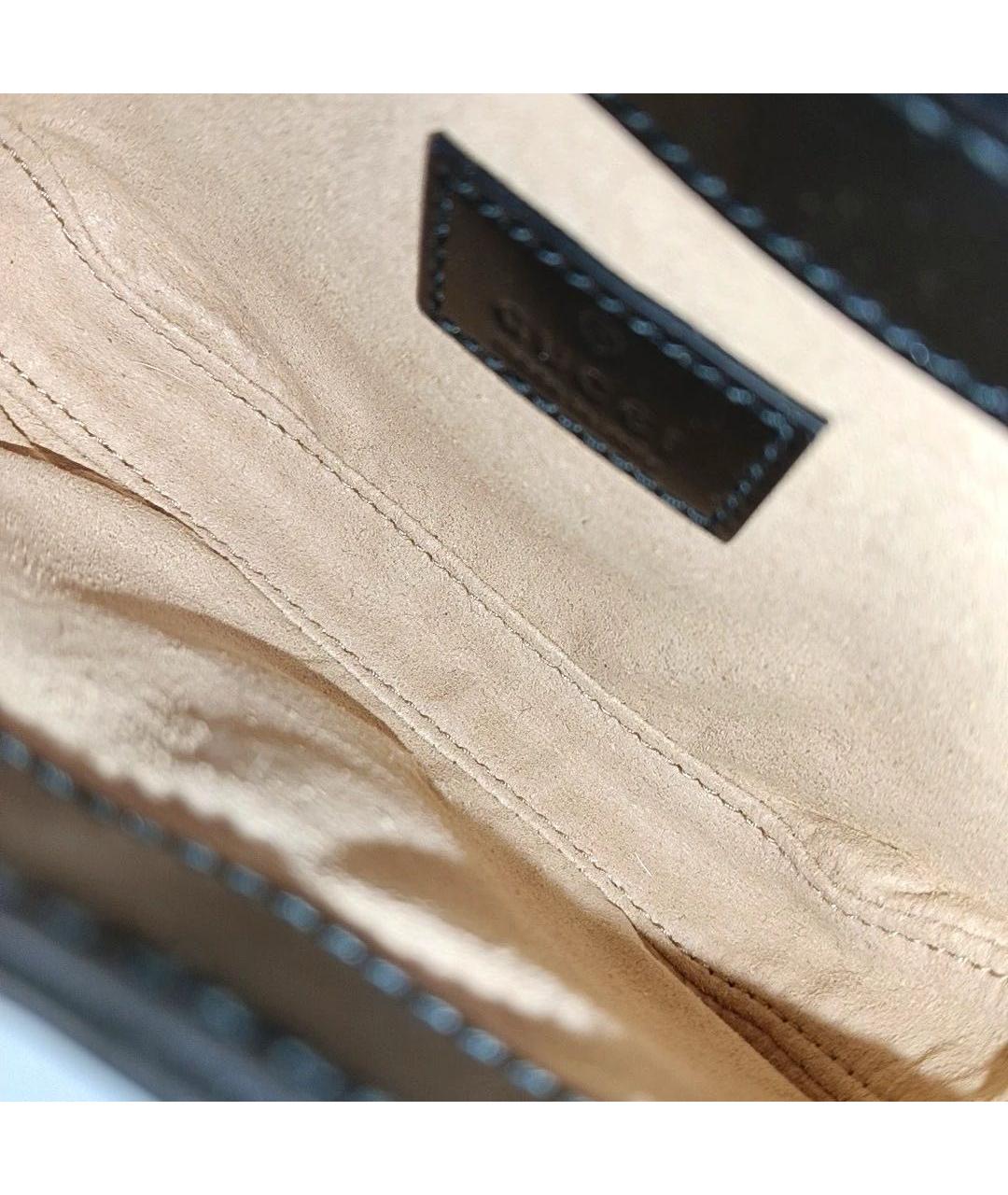 GUCCI Черная кожаная сумка через плечо, фото 8