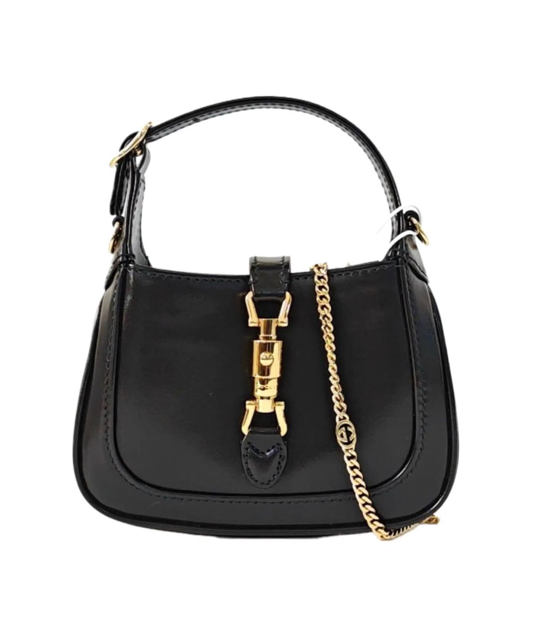 GUCCI Черная кожаная сумка через плечо, фото 9