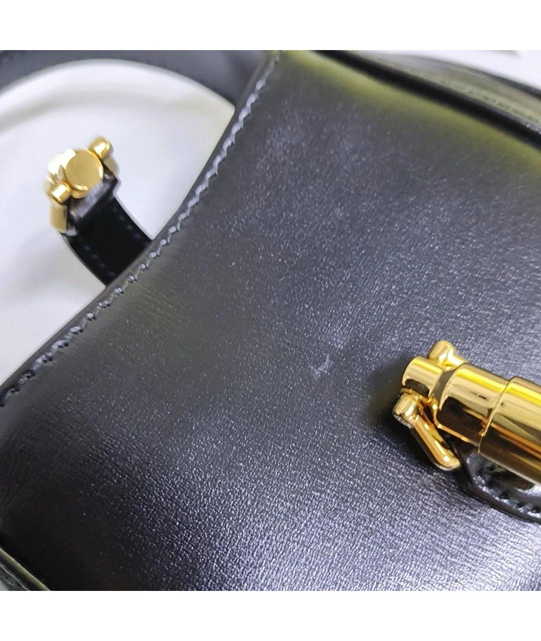 GUCCI Черная кожаная сумка через плечо, фото 7