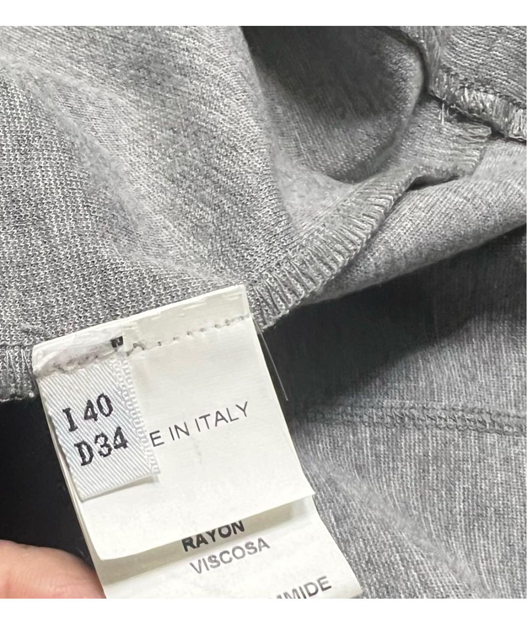 BLUMARINE Серое вискозное коктейльное платье, фото 5