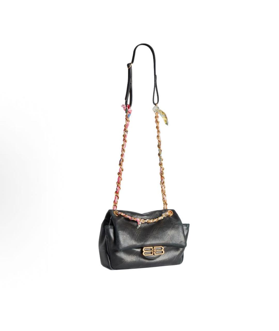 BALENCIAGA Черная кожаная сумка тоут, фото 2