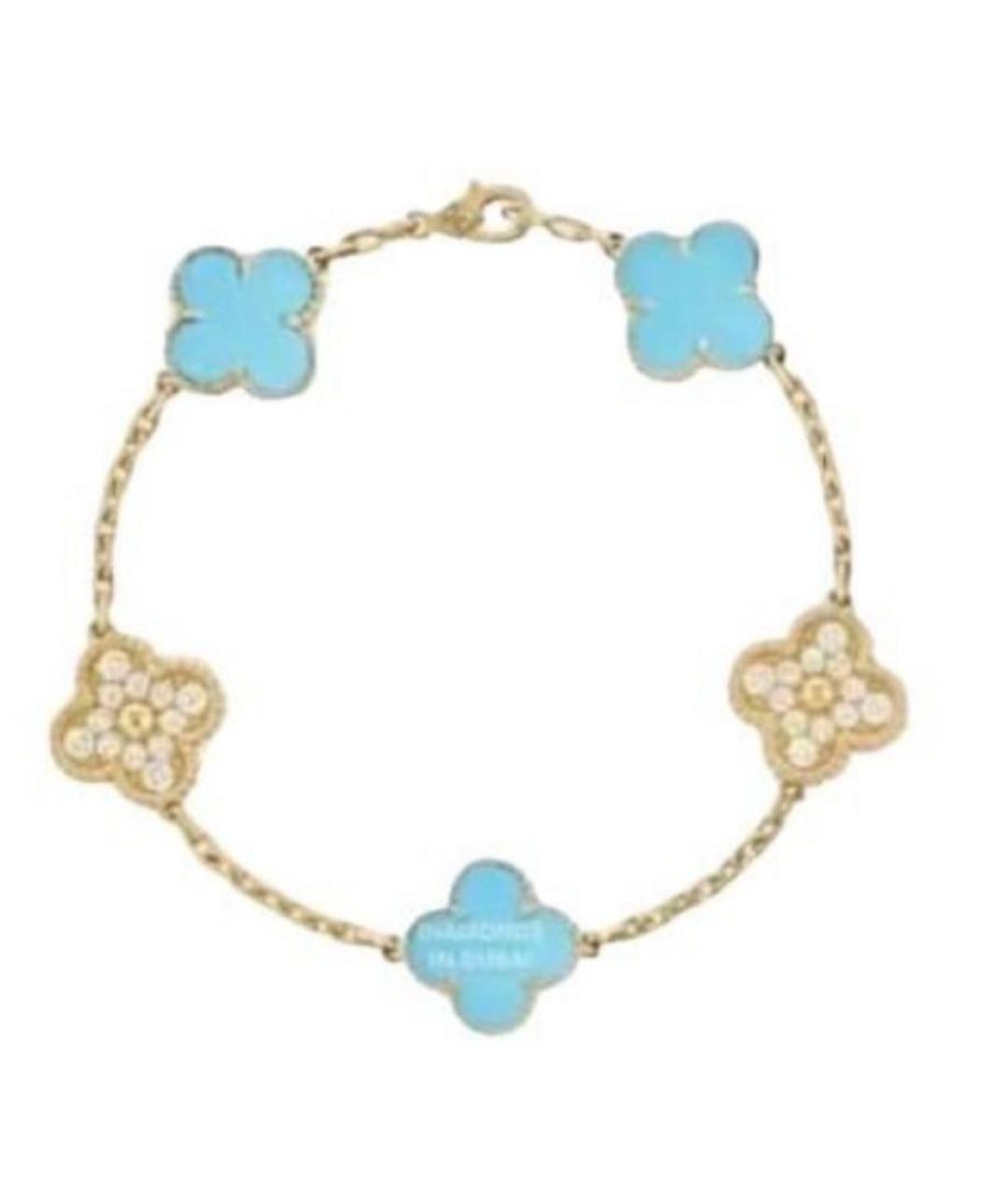 VAN CLEEF & ARPELS Бирюзовый браслет из желтого золота, фото 1