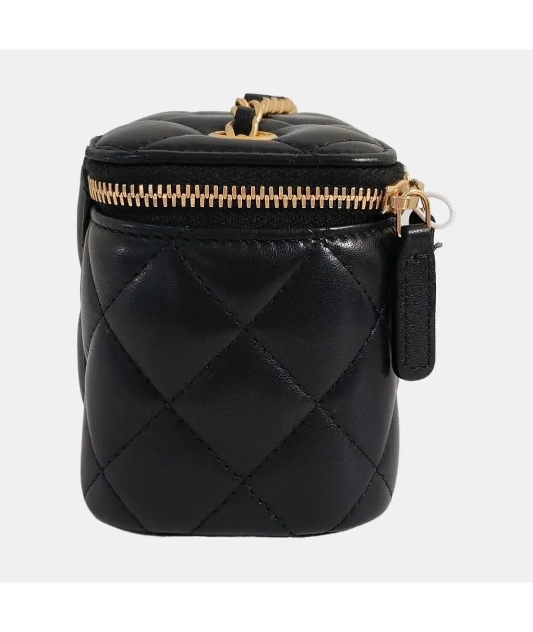 CHANEL Черная кожаная сумка через плечо, фото 3