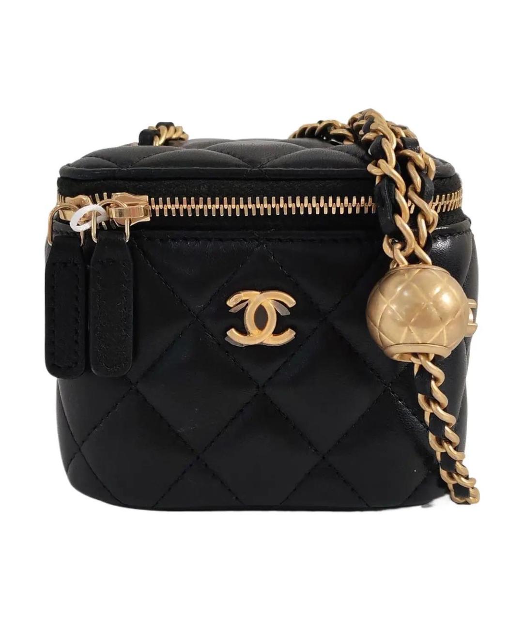 CHANEL Черная кожаная сумка через плечо, фото 9