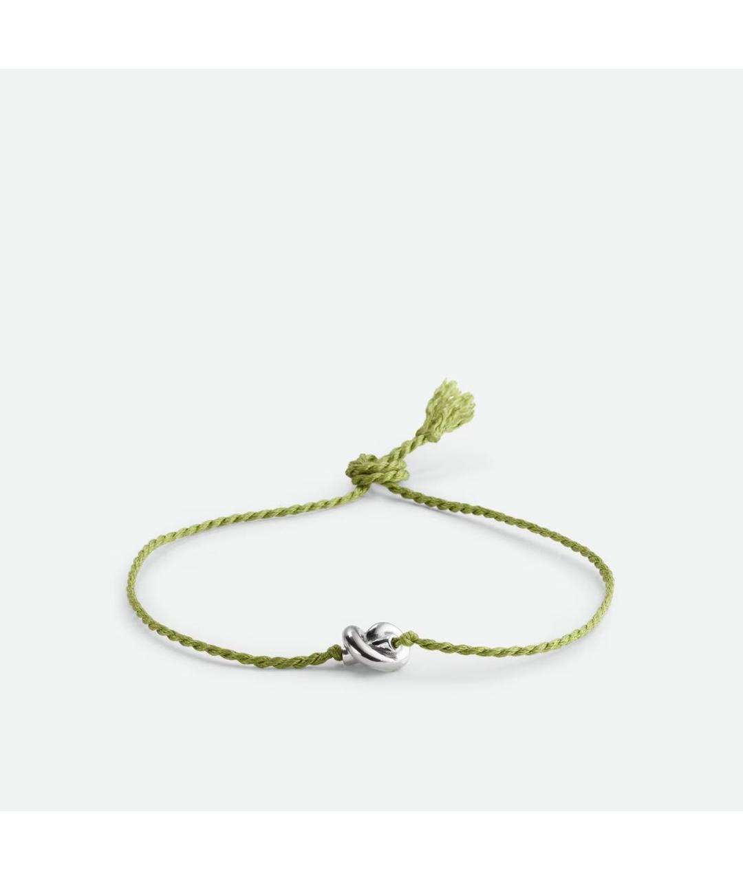 BOTTEGA VENETA Зеленый серебряный браслет, фото 4