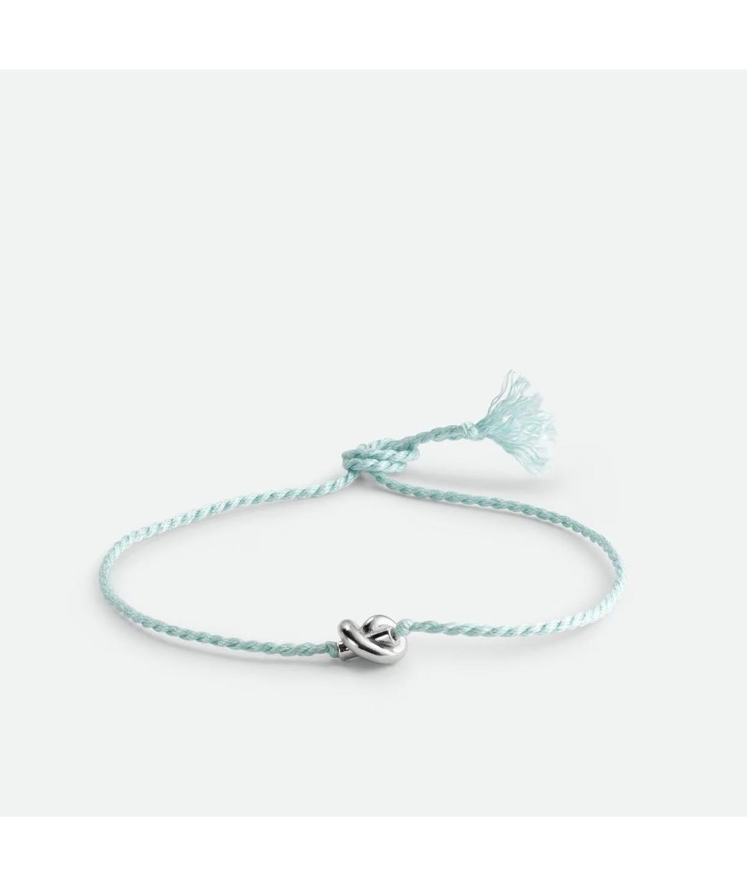 BOTTEGA VENETA Голубой серебряный браслет, фото 4