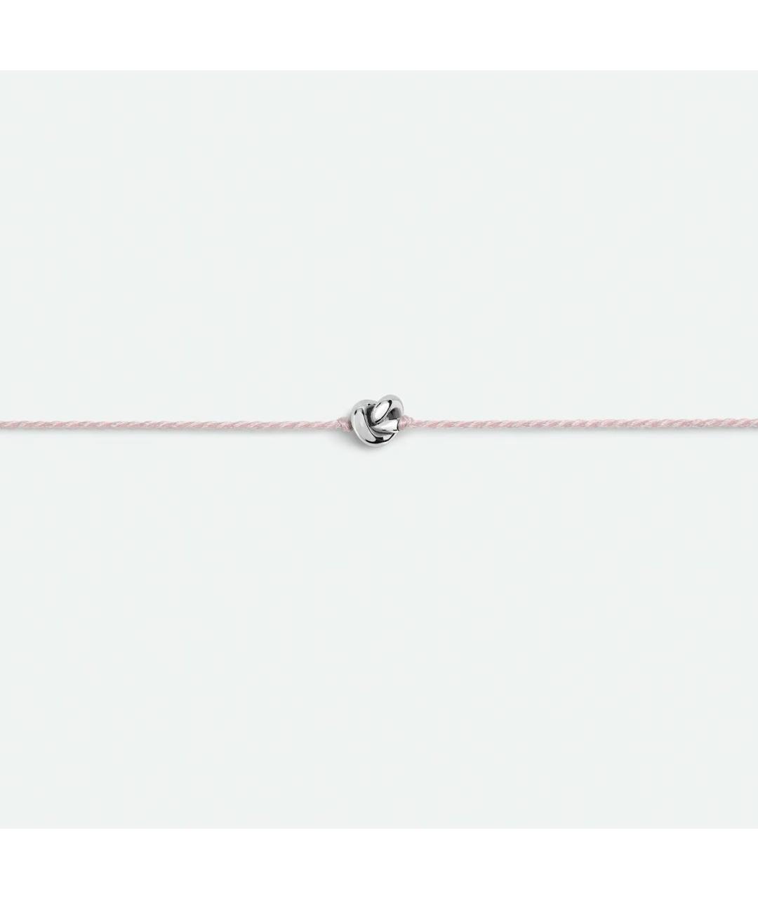 BOTTEGA VENETA Розовый серебряный браслет, фото 3