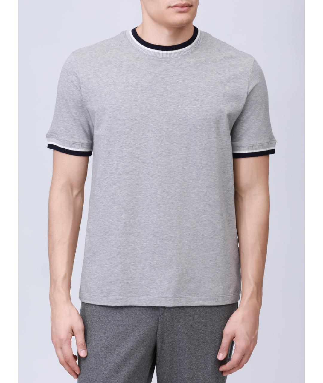 PANICALE Серая хлопковая футболка, фото 4