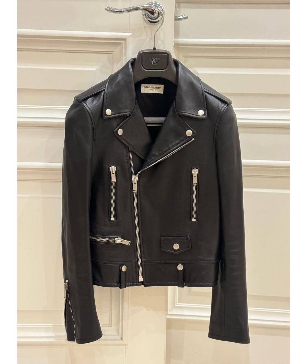 SAINT LAURENT Черная кожаная куртка, фото 5