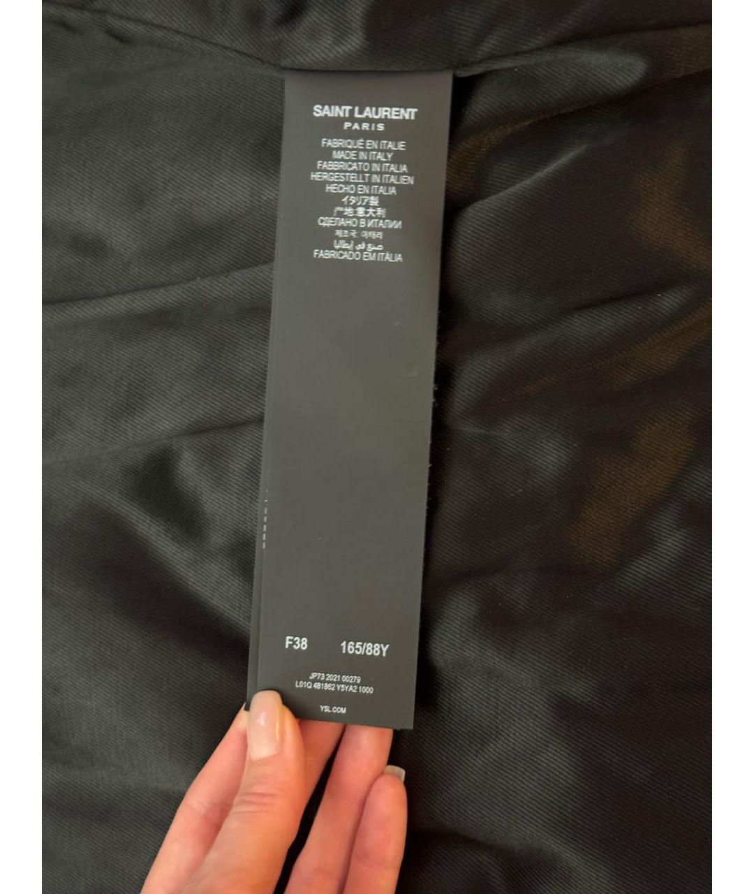 SAINT LAURENT Черная кожаная куртка, фото 4