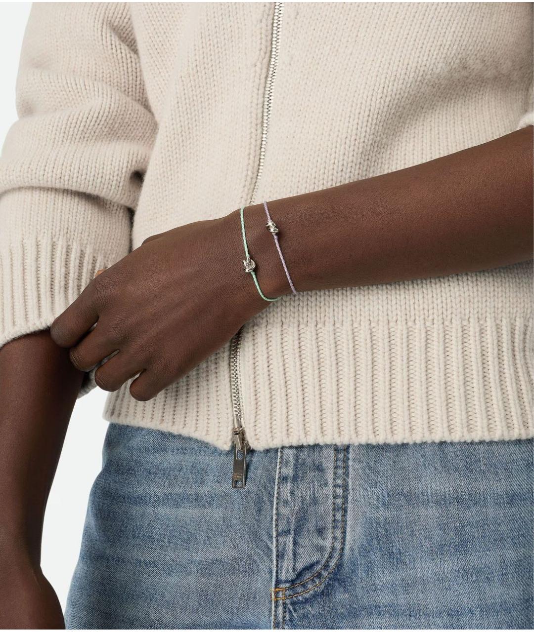 BOTTEGA VENETA Фиолетовый серебряный браслет, фото 3