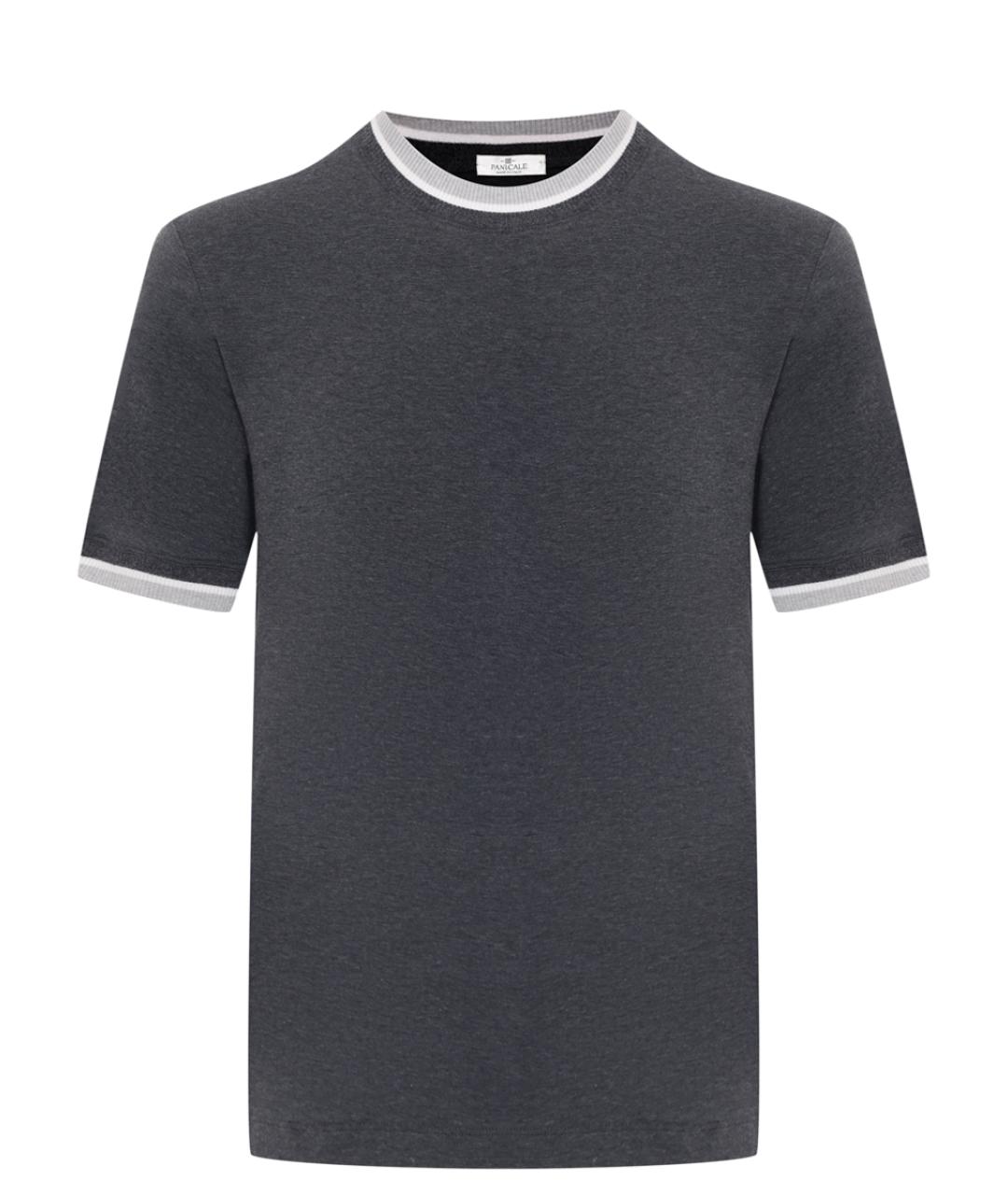 PANICALE Серая хлопковая футболка, фото 1